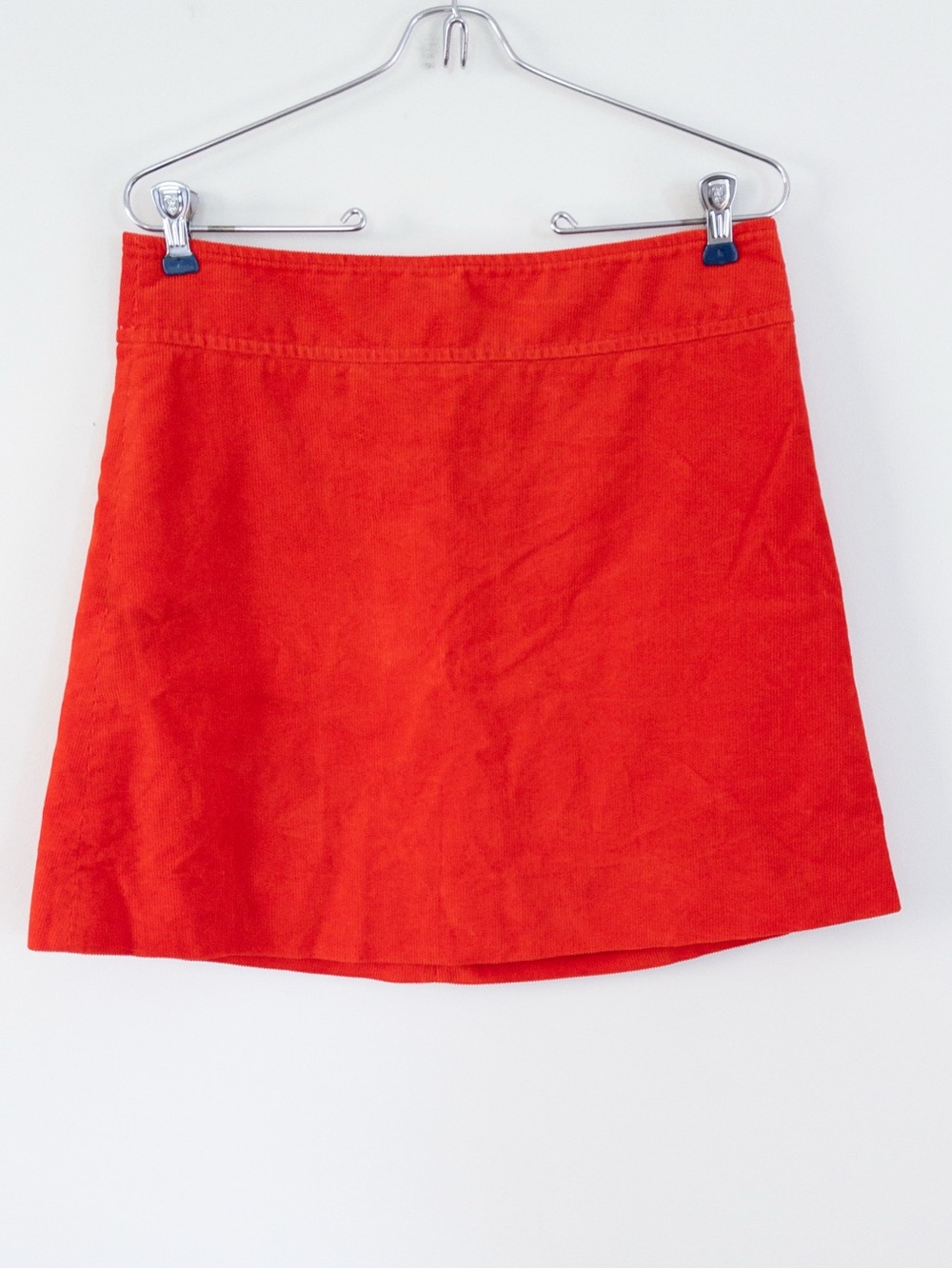 J. Crew Red A Line Corduroy Mini Skirt Lined Size 6 Preppy Academia Twee